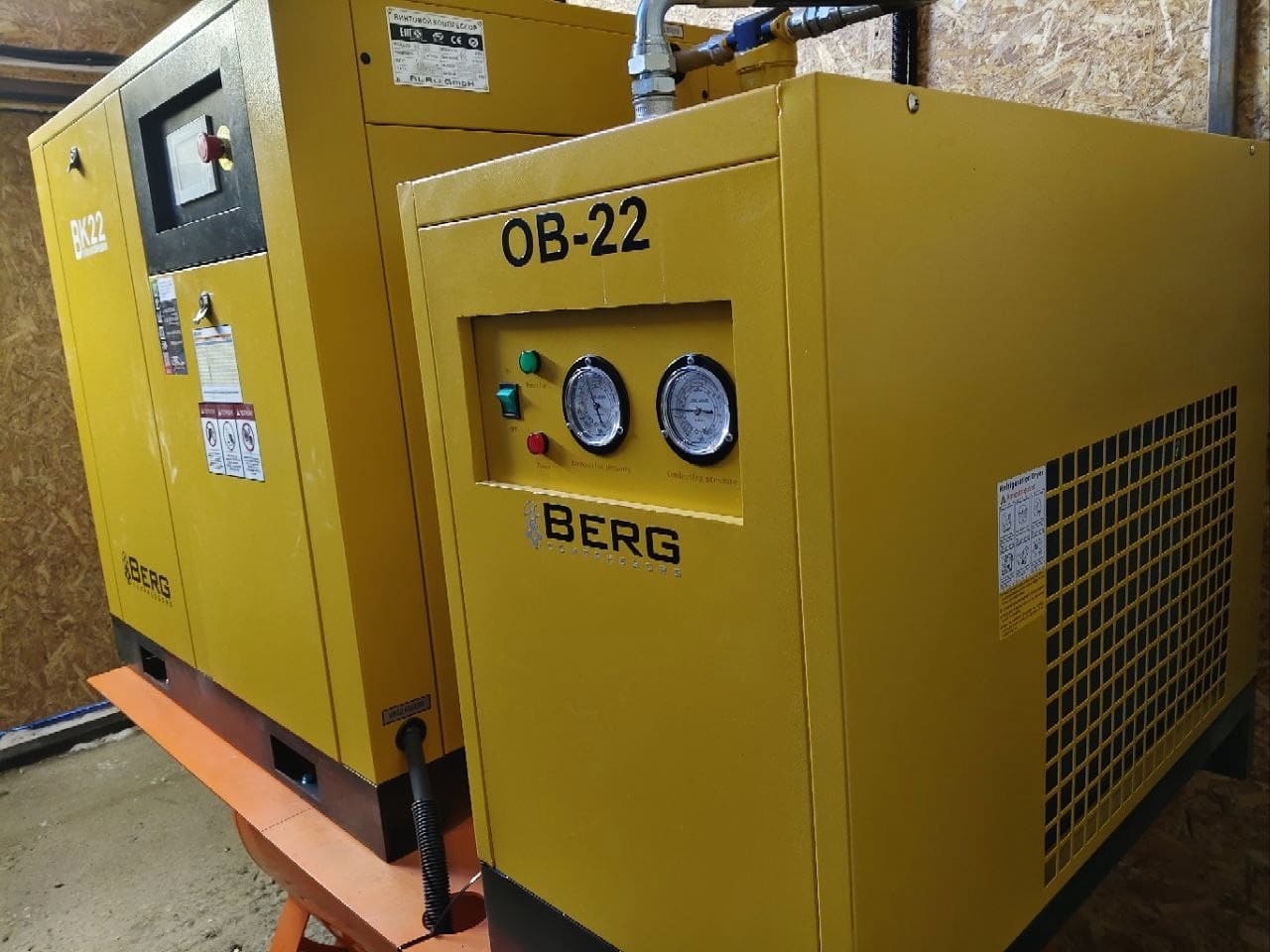 Винтовой компрессор BERG ВК-22EO-500 10 бар для ООО ТД "РУСИЧИ"