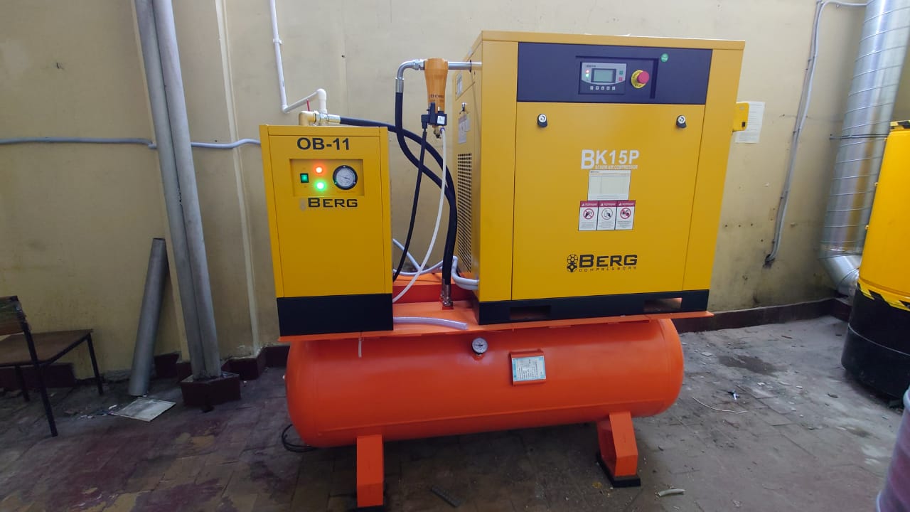  Винтовой компрессор BERG ВК-15РО-500 16 для АО "НТО"