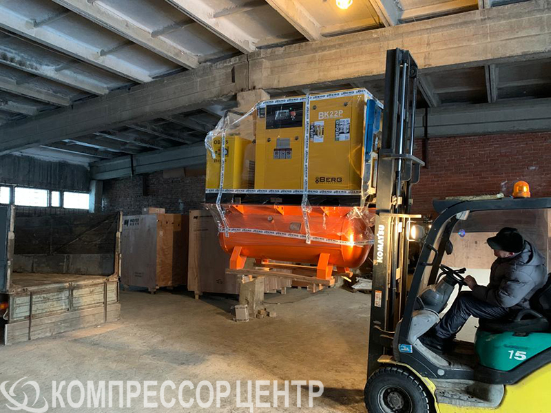Винтовой компрессор "Berg" ВК-22РО-500 для ООО "СибПромВент"